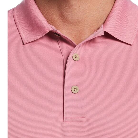 CUBAVERA BIG & TALL SOLID TEXTURED POLO WILD ROSE XL NWT - Picture 3 of 6